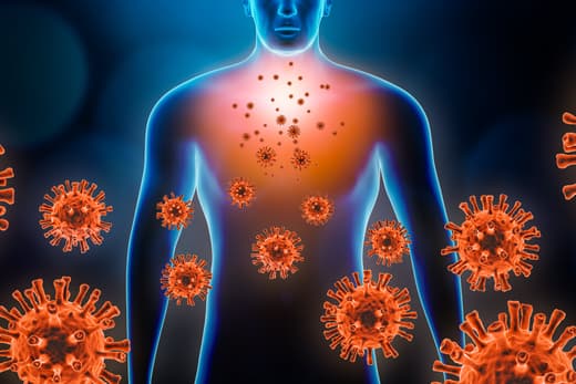 man coronavirus graphic